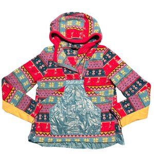 Obermeyer Alya Retro Ski Jacket Loud Geometric Fleece Lined Winter Coat XL